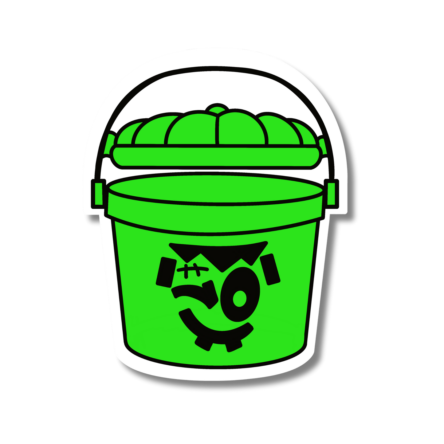 Green Halloween Bucket (Sticker)