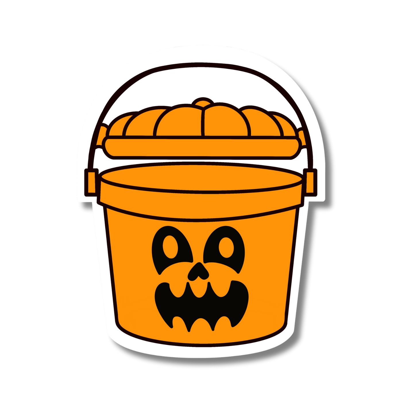 Orange Halloween Bucket (Sticker)