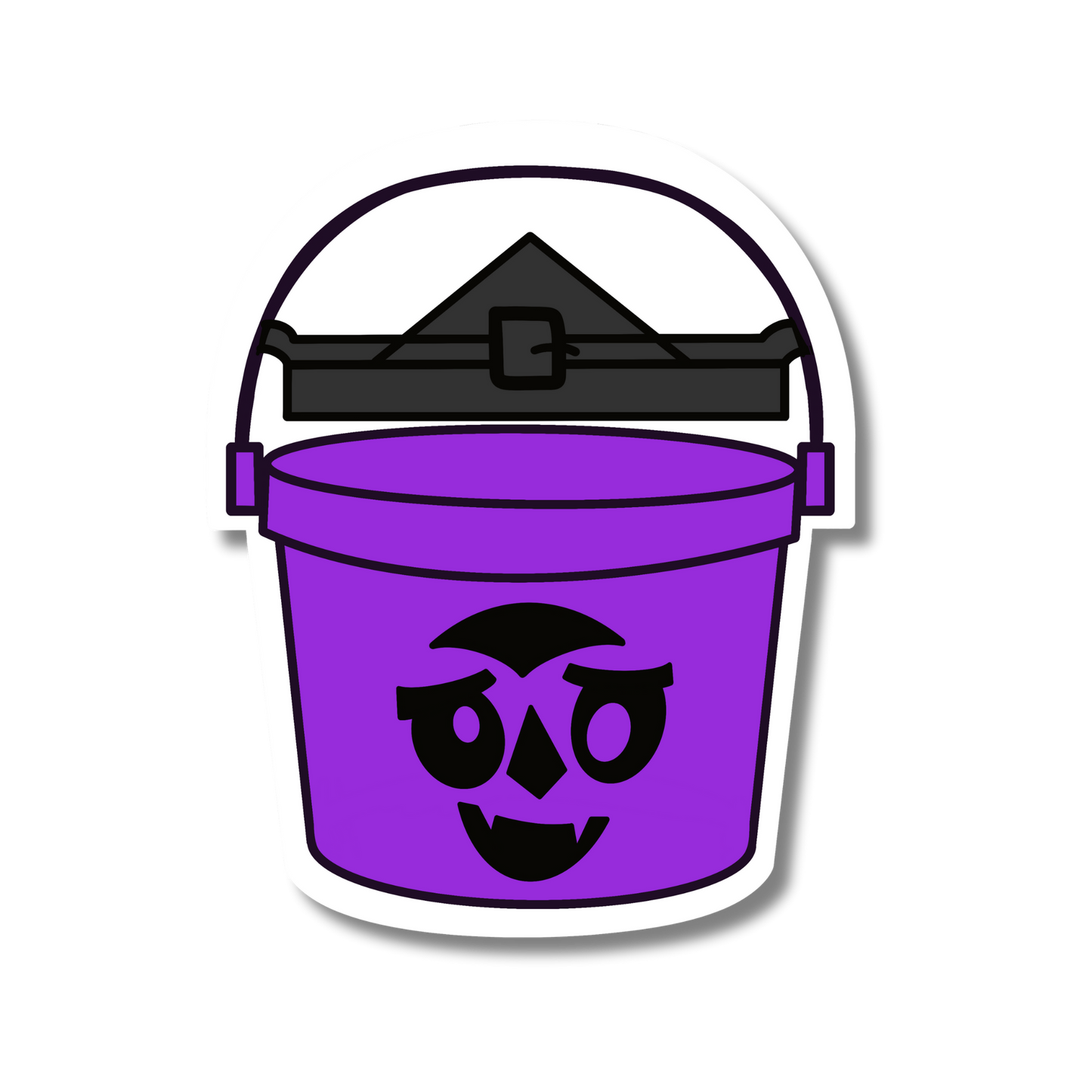 Purple Halloween Bucket (Sticker)