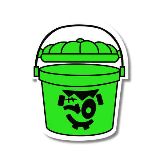 Green Halloween Bucket (Sticker)